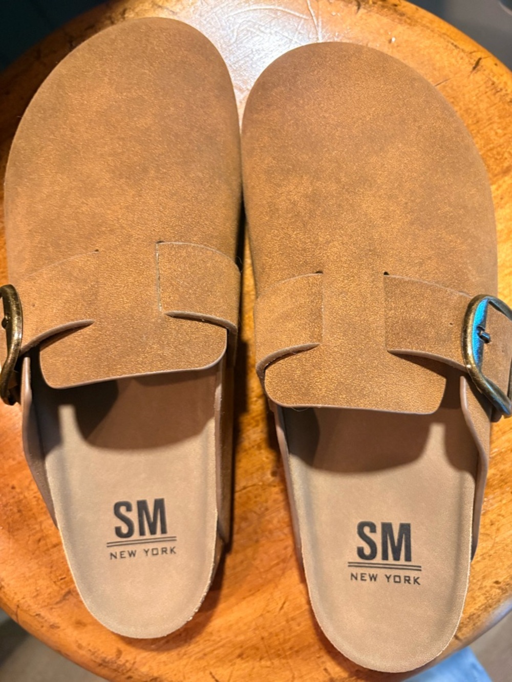 NWT SM New York Suede Mules/Slides in Camel Brown, size 8 - Picture 9 of 9